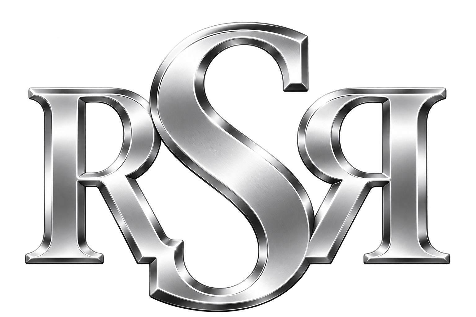 RSR silver monogram